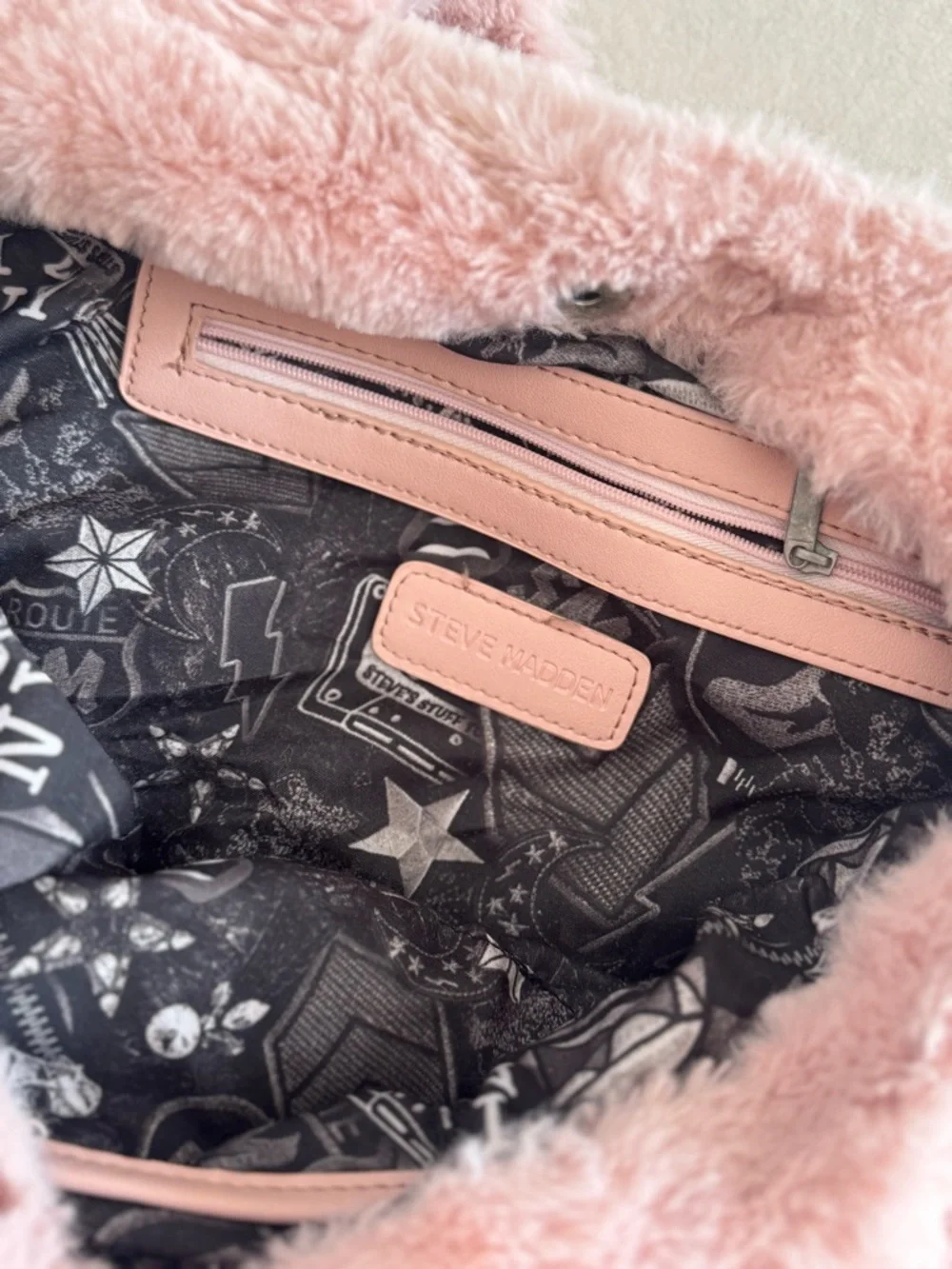 Steve Madden | Pink | Faux Fur Tote Bag
